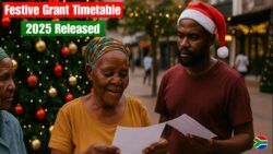 South Africa confirms festive season 2025 grant schedule with full payout timeline – December calendar released for pension, disability and children’s support