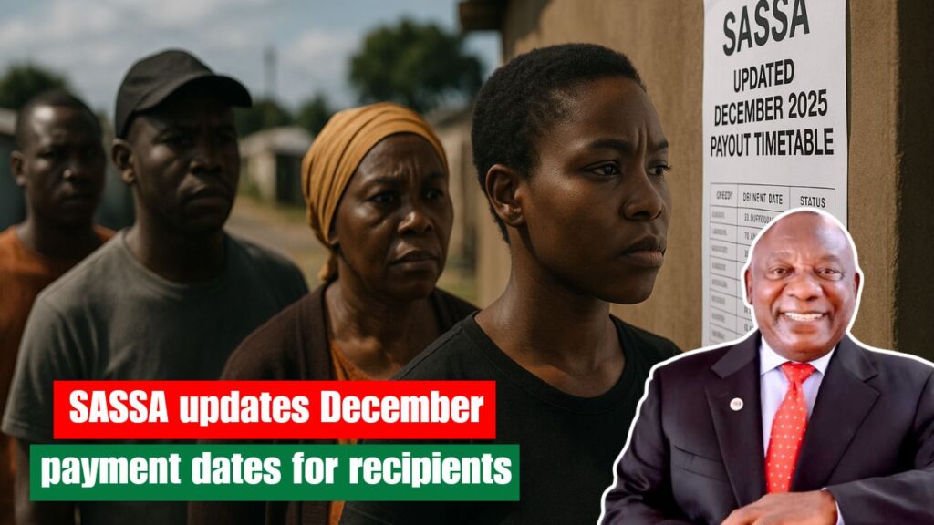 SASSA updates December payment calendar